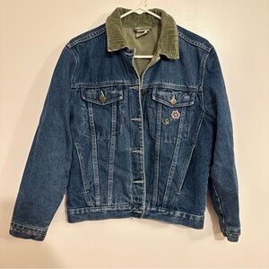 Vtg Y2K Disney Winnie The Pooh Jean Jacket Women’s Size S Embroidered Corduroy